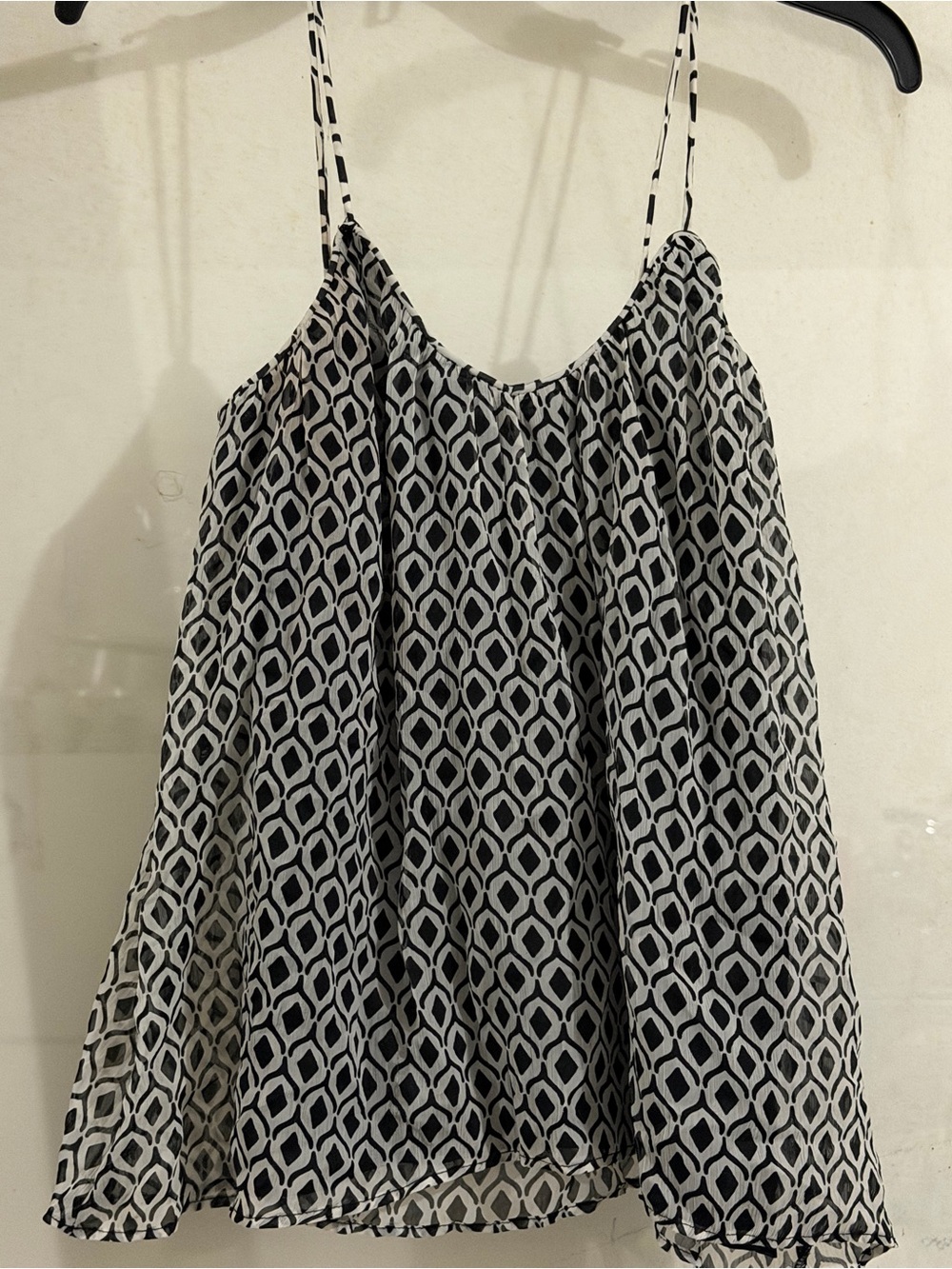 Tyche Black and White Floral Print Tank